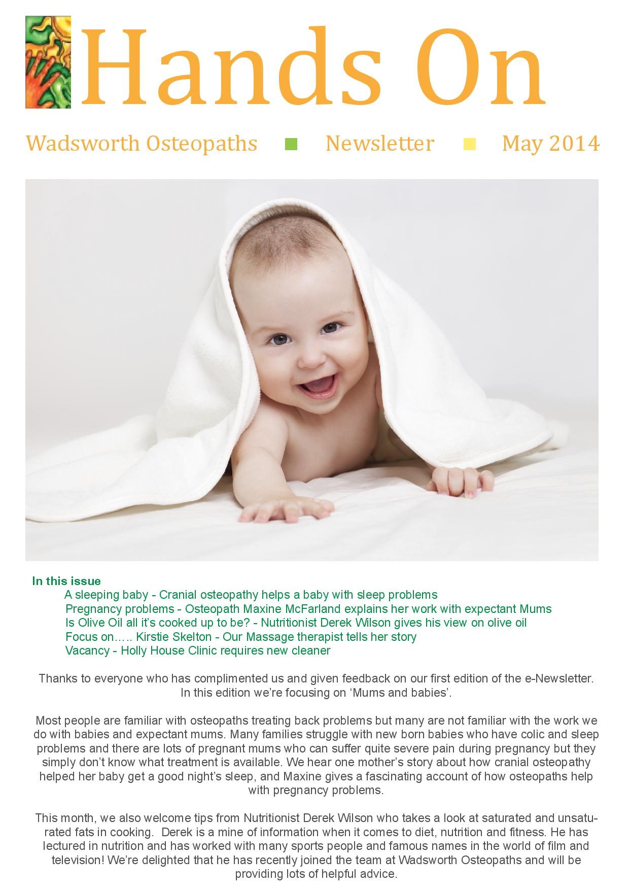 Wadsworth Osteopaths - mums & babies newsletter